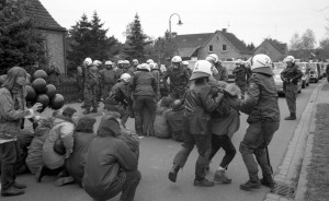Proteste gegen Castor Transport, 25. April 1995