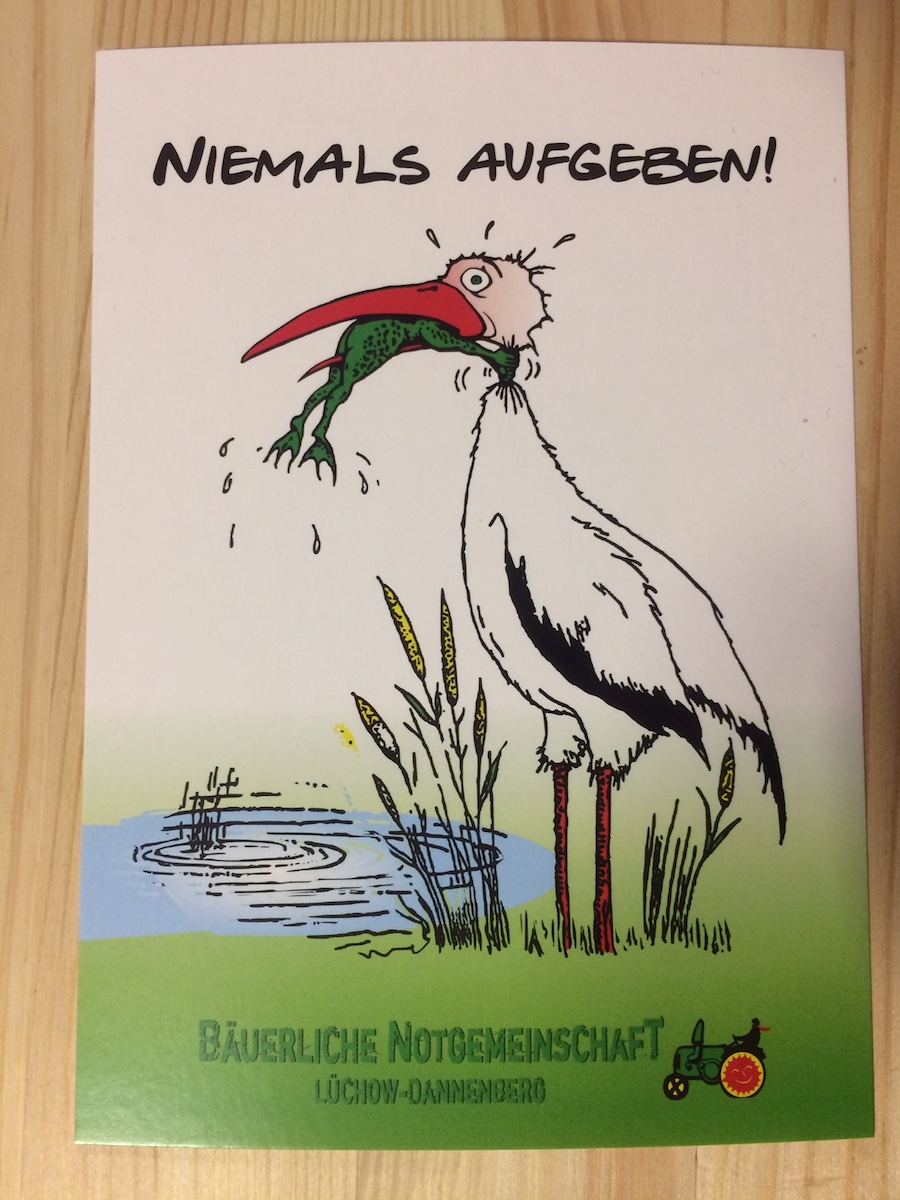 Postkarte "Niemals aufgeben!" 