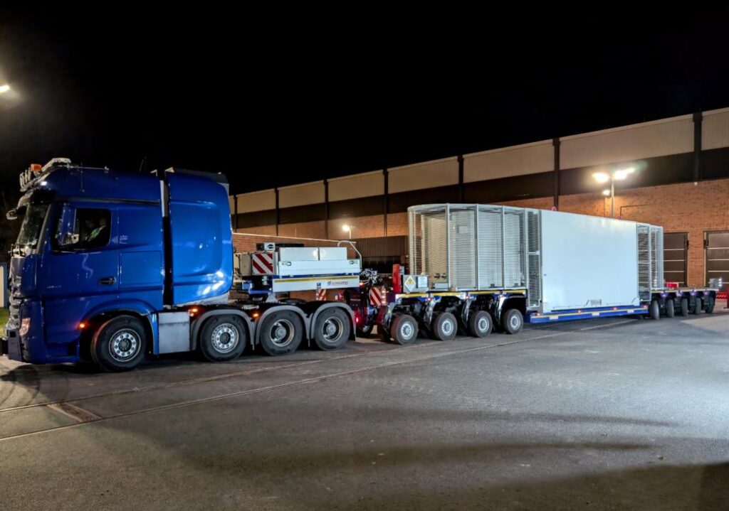 Der Castor ist da. Ankunft des ersten Transporters am 25.03.2026 in Ahaus. (Foto BGZ)